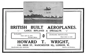 Speciality: Howard T. Wright Aeroplanes - Large Biplanes A Speciality
