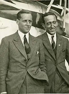 Average: Hubert Broad, left, and his mechanic, Sid Weedon
