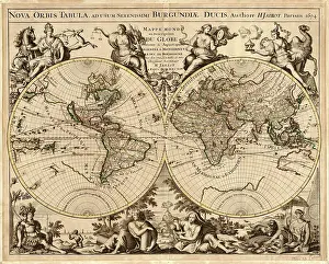 1690s: Hubert Jaillot, World Map, 1694