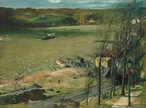 Representational: UP THE HUDSON, by George Bellows, 1908, American