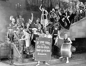 Celebratory: Huge group of people on a staircase