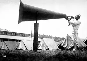 Revelry: Huge megaphone used to wake up sleeping recruits