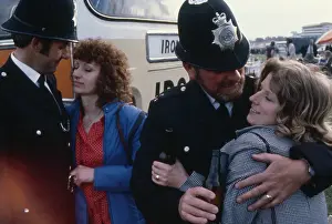 Punter: Hugging Policemen on Derby Day