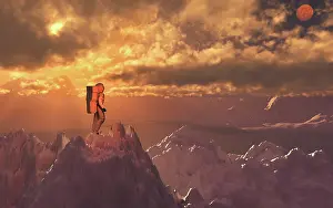 Planetary: A human astronaut exploring an alien exoplanet