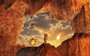 Rays: A human astronaut exploring & mining an asteroid
