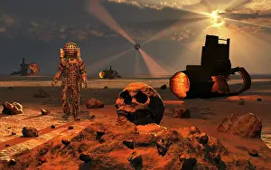 Curiosity: Human astronauts exploring an alien exoplanet