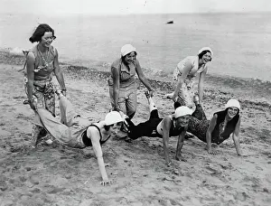 Barrows: Human barrows on the beach in Bournemouth