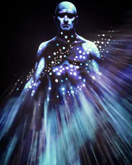 Emanating: Human Form with Pinpoints of Light Emanating from Torso