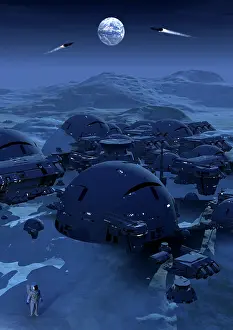 Orbital: A human manmade base on the surface of the moon
