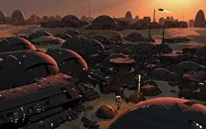 Orbital: A human manmade colony on the surface of planet Mars