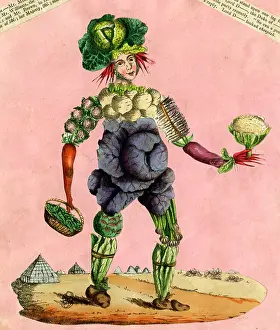 1825: Human vegetable figure