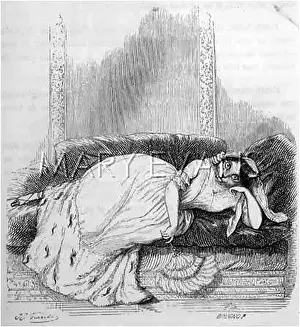 Seductress: Humanised cat in the role of a vamp
