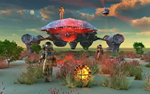 Exoplanet: Humans using advanced spaceship technology to