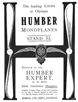 Monoplanes: Humber Monoplanes Designed By Humber Expert M. Le Blon