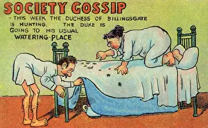 Nightie: Humorous Card - Fleas & the Bedpan