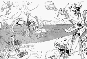 Deeds: Humorous endpapers by Charles Crombie