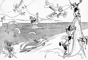 Deeds: Humorous endpapers by Charles Crombie