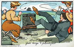 Plentiful: Humorous fishing scene
