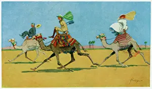 Humorous ride on a camel in Egypt