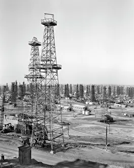 Derricks: Hundreds of Oil Drilling Derricks and Pumpjacks