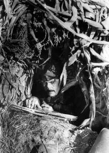 Bundles: Hungarian artilleryman in his command post, 1944