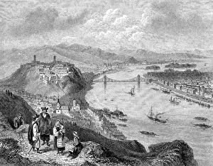 Townscapes: Hungary, Budapest, city view with Danube River