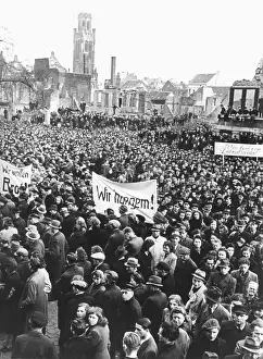 Krefeld: Hunger demonstration in post-war Germany