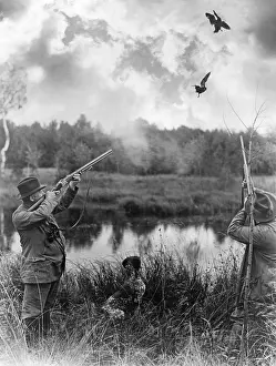 Hunters: Hunter on duck hunt, 1931
