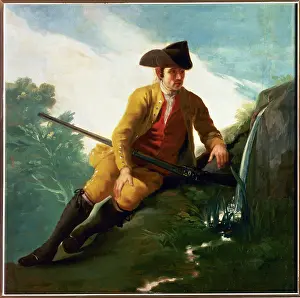 Lucientes: Hunter by a Spring, 1786-1787, by Francisco de Goya