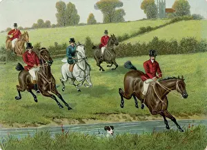 Foxhunters: HUNTERS CROSS A STREAM