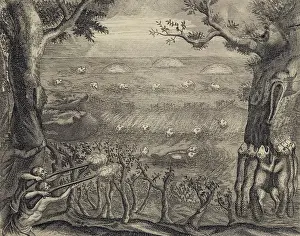 Dens: HUNTING FOR BEAVER, 1738, from Adventures
