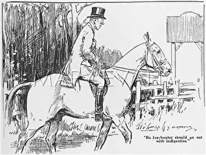 Indigestion: Hunting cartoon - indigestion