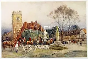 Dunchurch: HUNTING/FOX/THE MEET