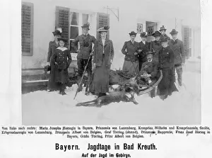 Josepha: Hunting party in the Bavarian Bad Kreuth, 1905