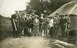 Shotguns: A HUNTING PARTY C.1900
