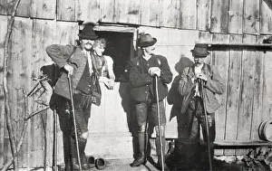 Milkmaids: Hunting Station on the Goessler Alm (Three hunters