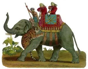 Leaps: Hunting Tiger (Victorian scrap)