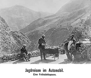Traveling: Hunting trips by car, 1908