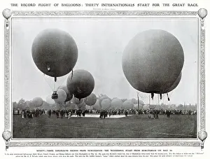 Inflating: Hurlingham International Balloon Race 1908