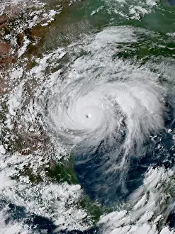 No One: Hurricane Harvey at peak intensity, prior to landfall