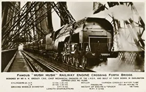 Bulging: Hush Hush Railway Engine crossing the Forth Rail Bridge