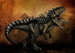 Deformed: Hybridized Giganotosaurus dinosaur