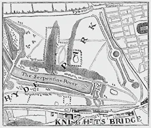 Rocque: Hyde Park map, London