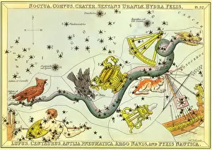Hydra: Hydra and Owl with Sextant