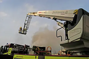 Isleworth: Hydraulic platform in use at fire in Isleworth
