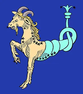 Poeticon: Hyginus, Capricorn Constellation, Zodiac Sign, 1482