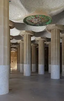 Trencadis: Hypostyle Room, Parc Guell, Barcelona
