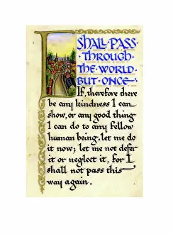 Neglect: I Shall Pass Through the World But Once