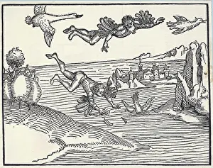 Icarus: Icarus and Daedalus flying