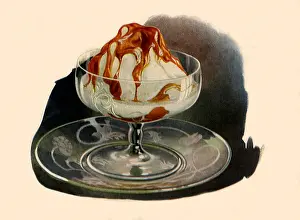 Desserts: Ice Cream and Gooey Sauce